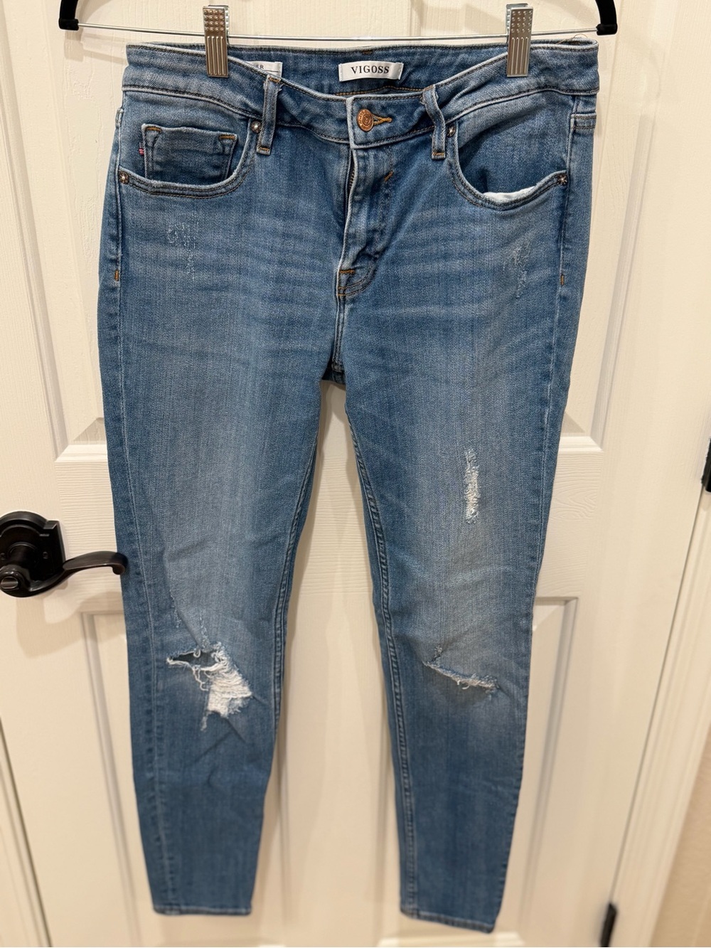 Vigoss Light Blue Distressed Skinny Jeans